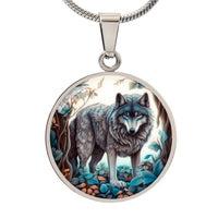 Colorful Wolf Necklace Personalized Jewelry Nature Animal kingdom Dog Accessories Family Pet Wolf Pendant Custom Dog Necklace